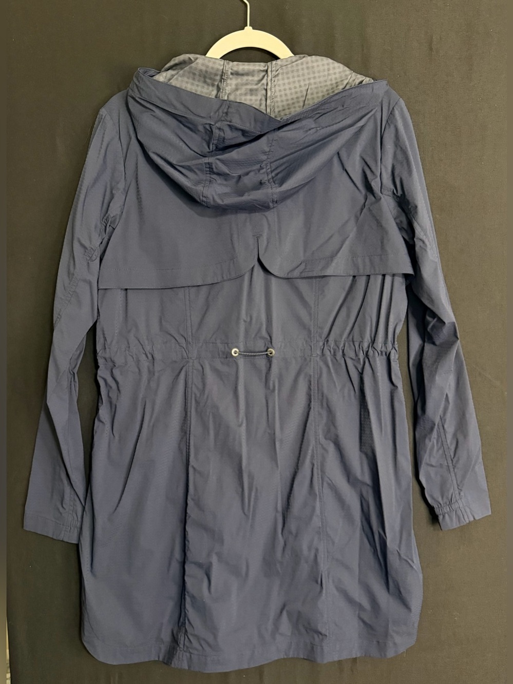 Athleta Navy Hooded Packable rain jacket windbreaker Jacket lightweight - Picture 5 of 16